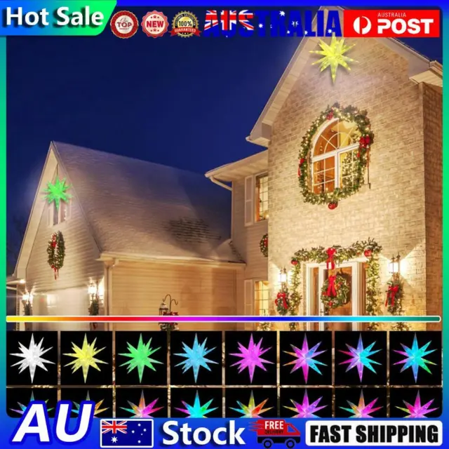 LED Christmas Star Tree Topper APP Remote Control 3D Star Treetop (40CM)