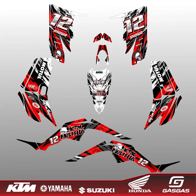 Yamaha Raptor 350 graphics kit 2004 2006 2009 to 2014 decals stickers atv utv