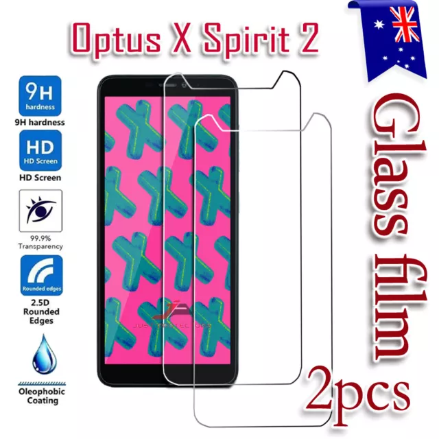 2X Optus X Spirit 2 Tempered Glass Screen Protector Scratch Resist Film Guard