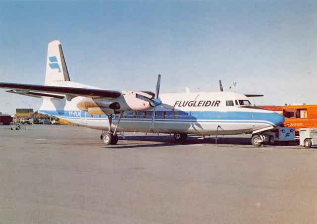 Airline Postcards     Icelandair Fokker Friendship F27-200 Aircraft   FLUGLEIOA