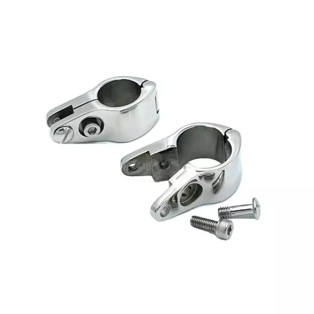 2PCS 1" Boat Bimini Top Jaw Slide Hinged Stainless Steel Marine Hardware Fitting