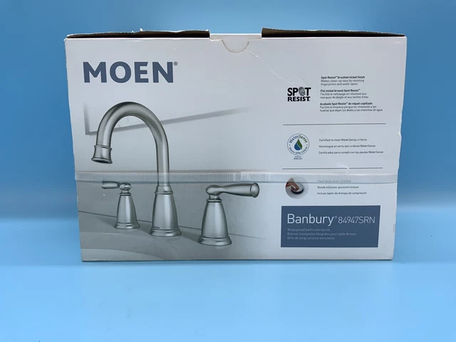 Grifo fregadero de baño MOEN‎ Banbury 84947SRN níquel cepillado