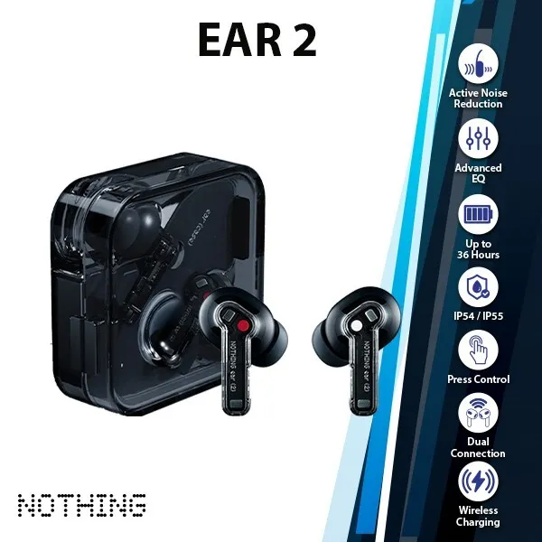 Nothing Ear (2) Active Noise Cancelling True Wireless Bluetooth In