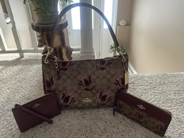 Coach Mia Desert Tulip Shoulder Bag with Extras