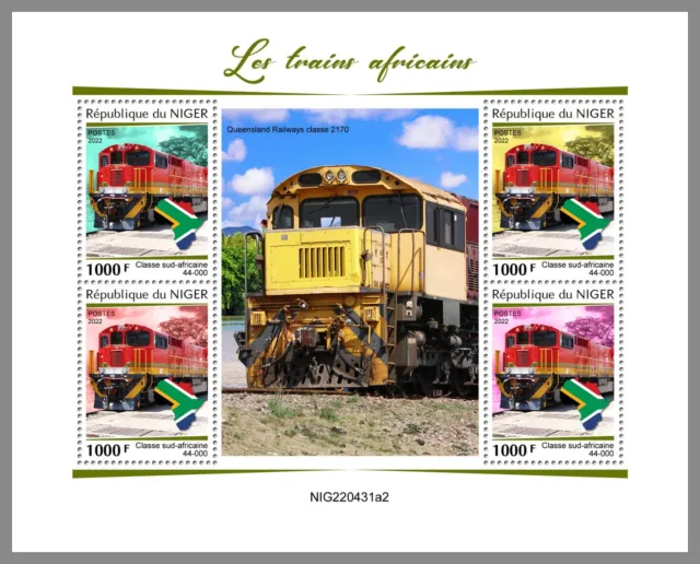 NIGER 2022 MNH Afrikanische Eisenbahnen African Trains #431a2