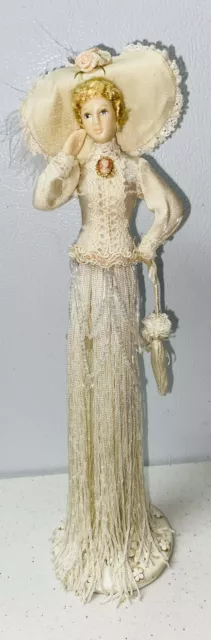 POPULAR CREATIONS VICTORIAN White Tassel Doll Porcelain ornament And ...