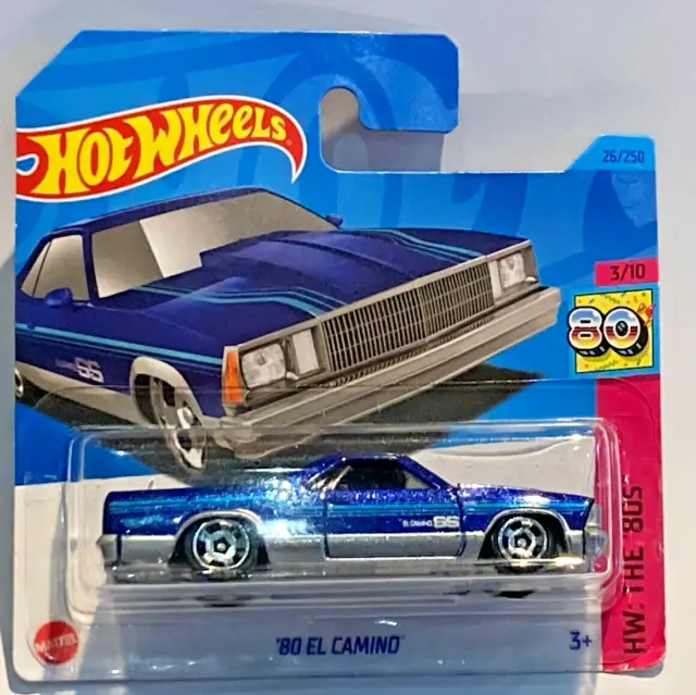 Hot Wheels - '80 El Camino - Blue - 3/10 - 26/250 - Short Card  (A)