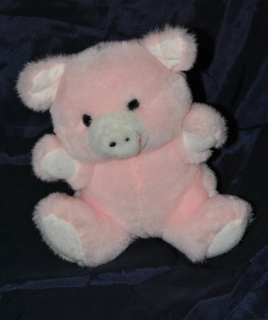 Peluche Doudou Cochon Rose & Blanc GIPSY Ours 16 Cm Etat NEUF