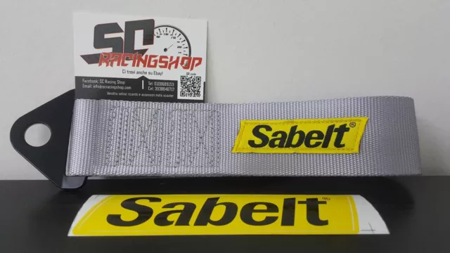 Sabelt Gancio Traino Racing Tuning Stoffa Laccio Abarth 500 595 695 Tow Grigio