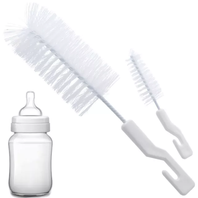 BABY MILK BOTTLE & TEAT CLEANING BRUSH Milk Feeding Cleaner Nipple Infant UK