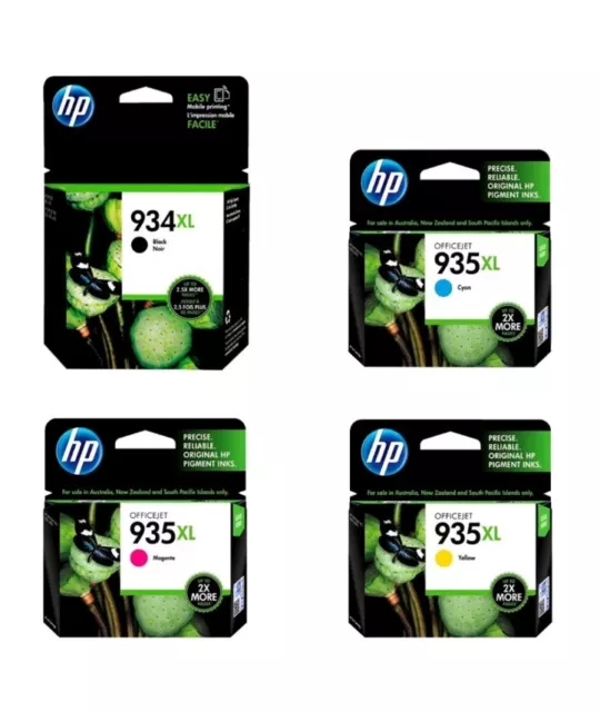 4x HP Genuine 934XL BK + 935XL  Cartridge for HP Officejet PRO 6230 6830(No Box)