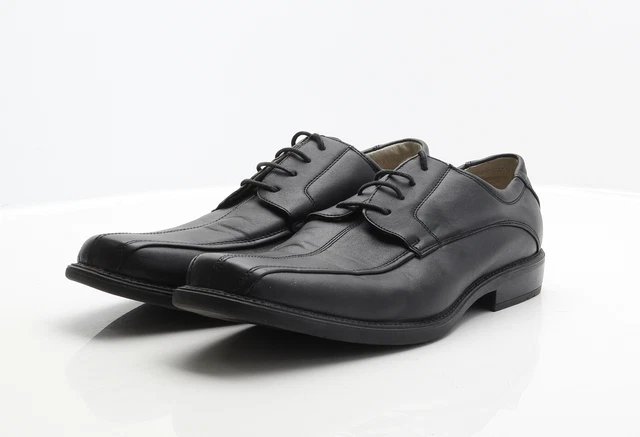 Abito derby Marks and Spencer da uomo in pelle nera UK 10,5 EU 45