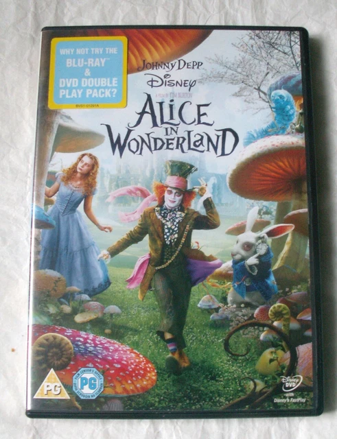 ALICE IN WONDERLAND Disney DVD Tim Burton Johnny Depp PG £2.19 ...