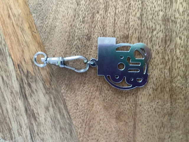 Incredibile portachiavi vintage autentico argento ""Pop Club