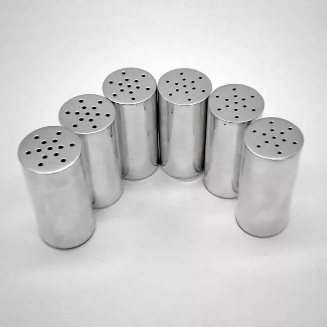 Allan Adler 6 Salt Pepper Shakers Set Cylinder Form Sterling Silver