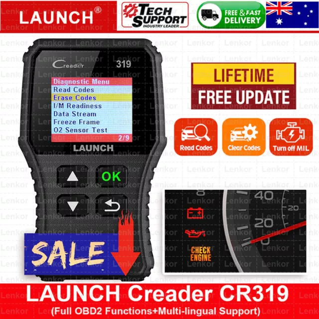 LAUNCH Car OBD2 EOBD Scanner Auto Code Reader Engine Diagnostic Scan Tool Free