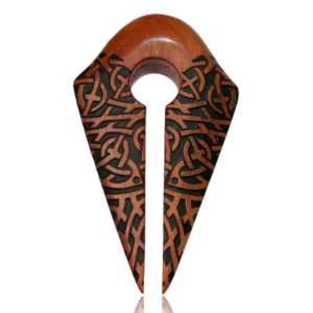 Pair 11/16" Inch Rose Wood Ear Weights Hoops Spirals Gauges Hoops Plugs Tunnels
