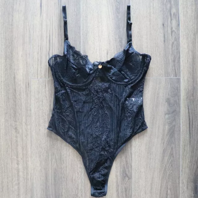 BLACK LACE SEXY Plus Size Lingerie Bodysuit Teddy One Piece Fitted