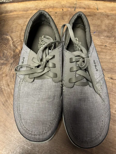 Crocs Santa Cruz Playa Slip On Lace Up Brown Loafers Shoes Mens 11 Duel Comfort