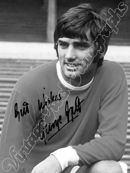 GEORGE BEST - Football calcio - print signed photo - foto con autografo stampato