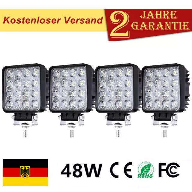 LED ARBEITSSCHEINWERFER WORK Light 4X 18W Jeep 12V 24V Scheinwerfer  Lightbar EUR 23,99 - PicClick DE