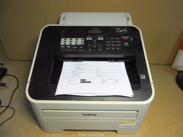 Brother FAX-2840 A4 Mono B/W Laser Fax Machine 8055 PRINTS - TESTED OK + TONER