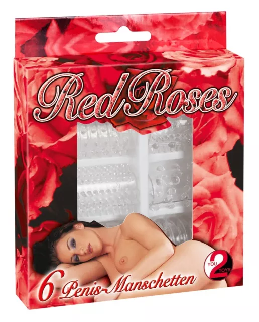 guaine in un set stimolante punto G 6 pezzi donna erezione - red roses