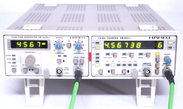 HAMEG TRIPLE POWER Supply Hm8040-2, Function Generator Hm8030-5 & Hm8001-2 Base £179.99