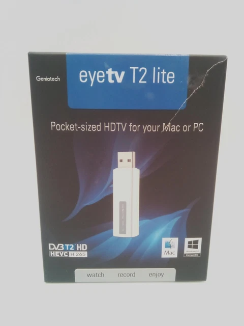 Geniatech 1T2L20161001 Externe TV-Empfänger EIN- Umsteiger zu DVB-T2 HD weiß (61