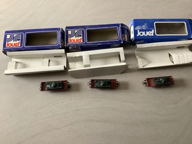Lot De 4 Wagons Nettoyeurs De Voie Jouef - Réf 6495, 6560, 6307, 6260 - Train HO