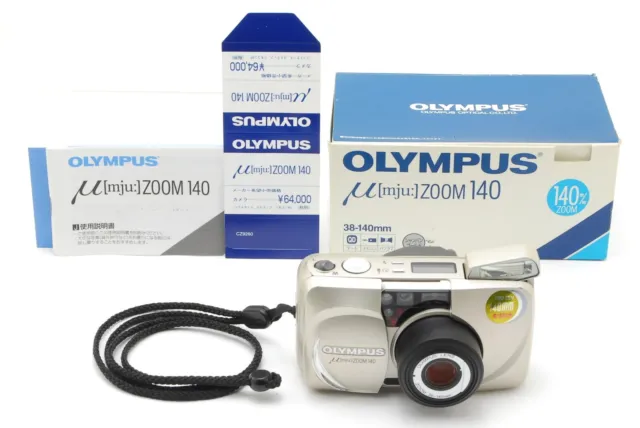 [NEAR MINT in Box] Olympus μ mju Zoom 140 Point & Shoot Film Camera From JAPAN