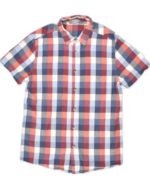 MOUNTAIN WAREHOUSE Mens Short Sleeve Shirt Medium Multicoloured Check AC14