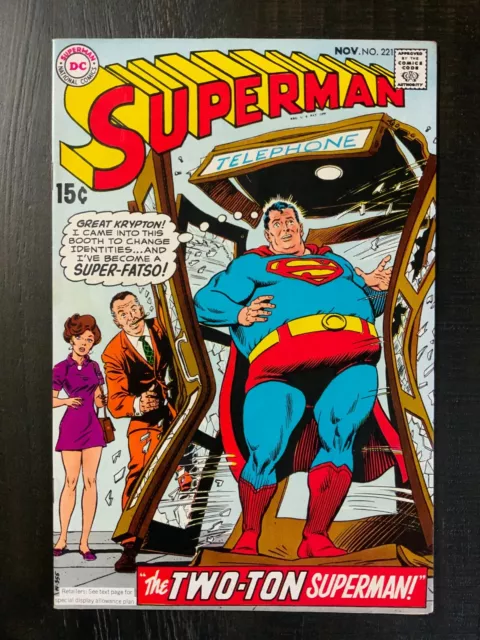 Superman #221 VF/NM Silver Age comic!