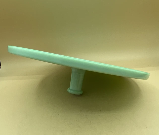 Jadeite Green Glass Cake Stand 12" Mosser Top Only READ