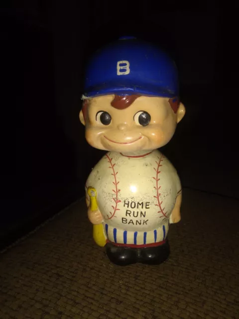 Vintage 1960s Home Run Bank bobblehead