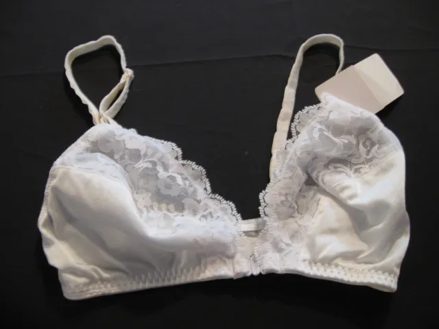 Maidenform 6848 Classic Sweet Nothings Soft Cup Bra White Front Closure NWT