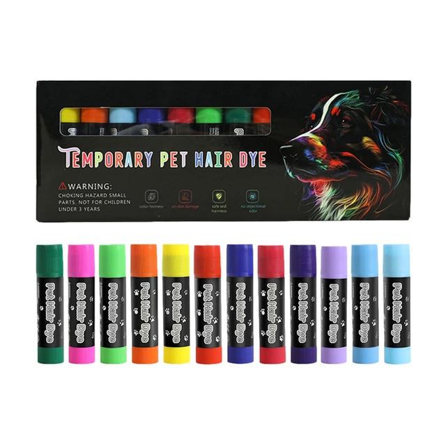 Pet Hair Dye 12 Colors Washable Pet Safe Hair Dye Dog Nail Polish Penfor Groomin
