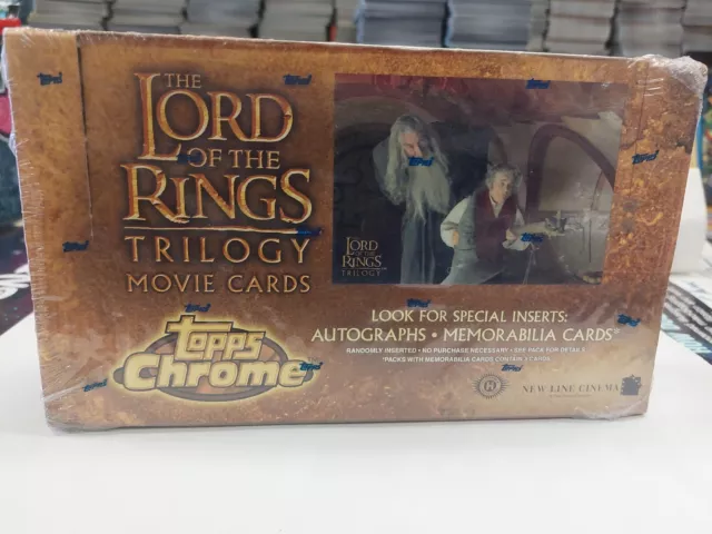 Lord of the Rings Topps Chrome Trilogy Hobby Box FACTORY SEALED
