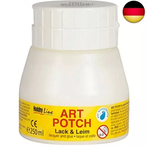 KREUL 49252 - Art Potch Lack und Leim, transparent, 250 ml, Serviettentechnik-