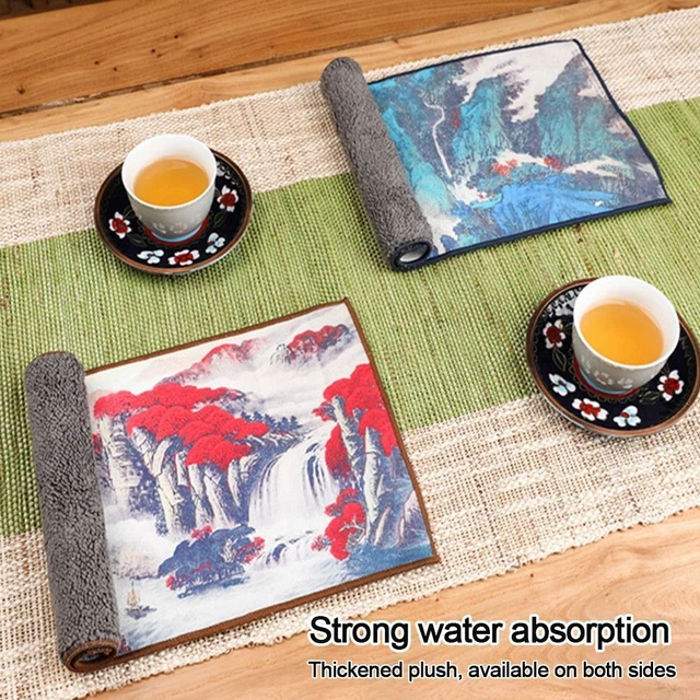 Toalla de té pintada china toalla de té mesa mate toalla