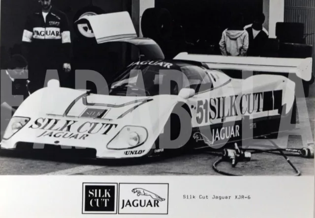 Altes Pressefoto Auto, Jaguar Zjr 6, Serviceplan, Estoril, 1986, Druck