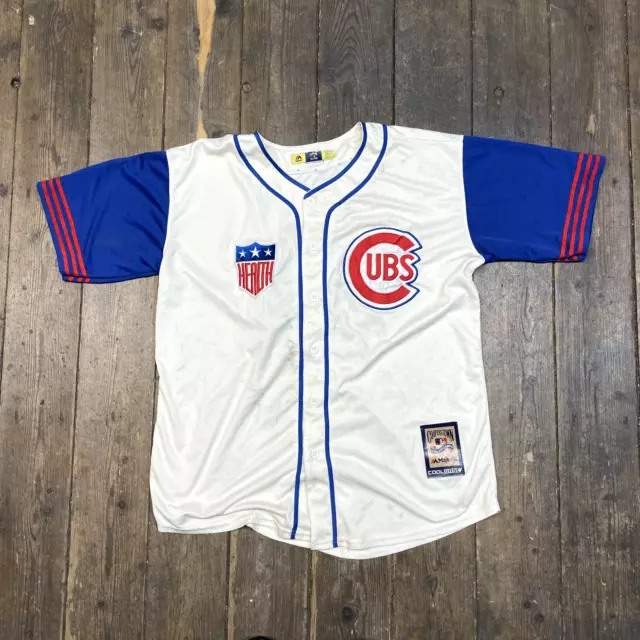 Majestic MLB Baseball Jersey Chicago Cubs SOSA Shirt, White, Mens XL