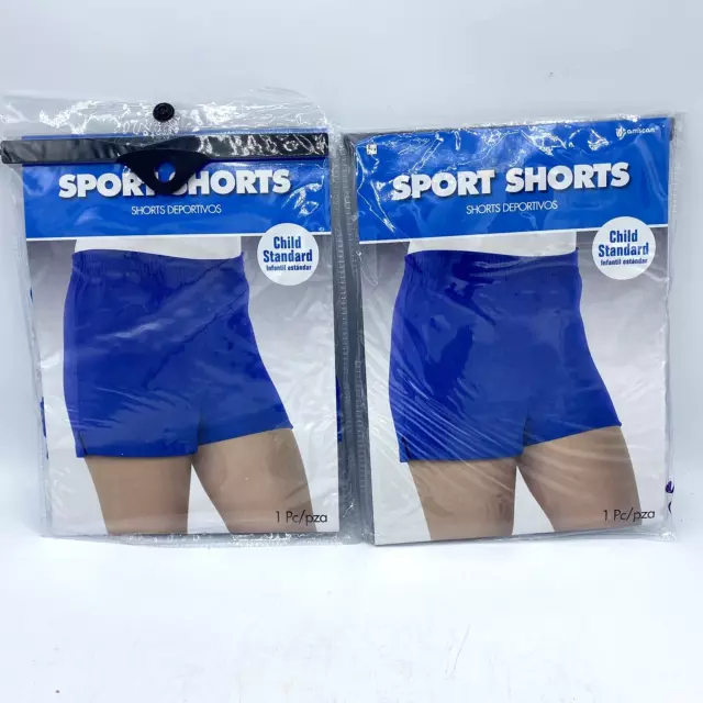 Lot Of 2 Amscan Child's Blue Sports Shorts Size Child Standard Novelty NEW