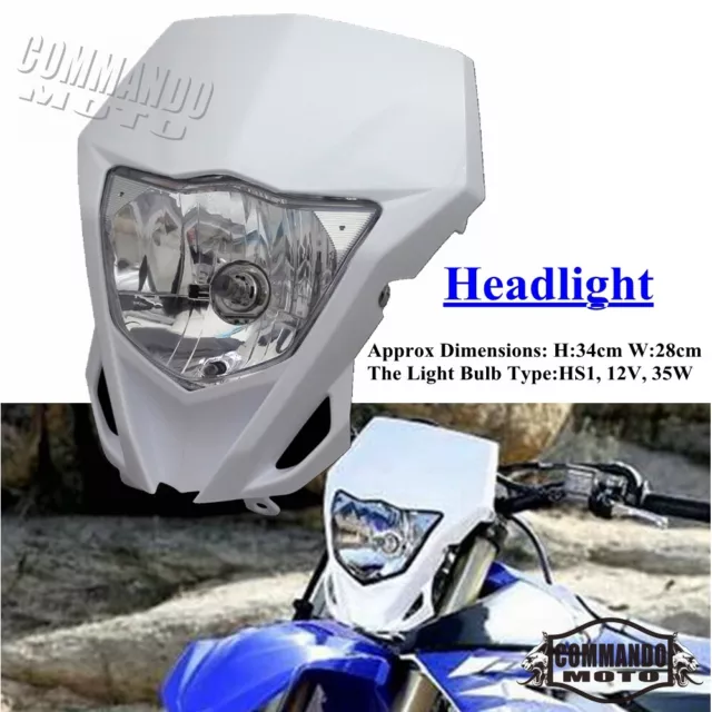 Dirt Bike Headlight For Yamaha WR250F WR450 TTR110 TTR230 YZ 125 250 400 450 426