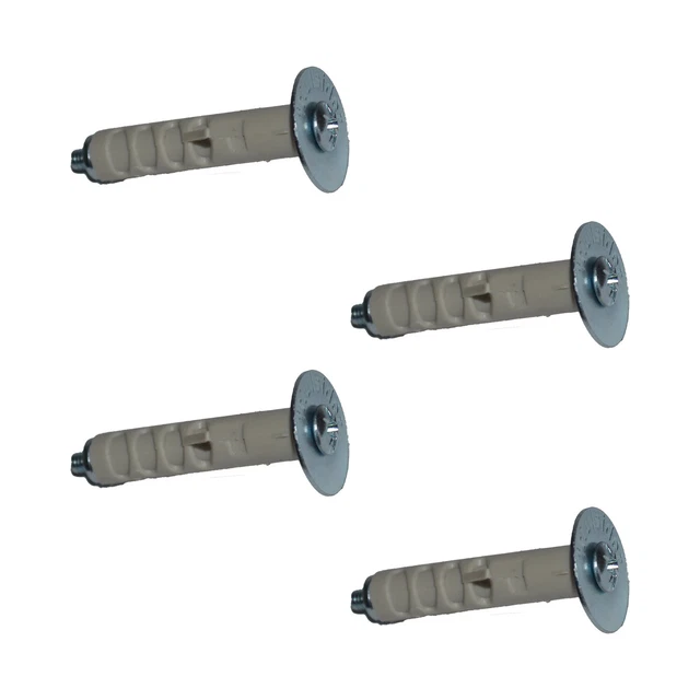 4 tasselli nylon con rondella e vite 9 x 40 mm per muro antitorsione