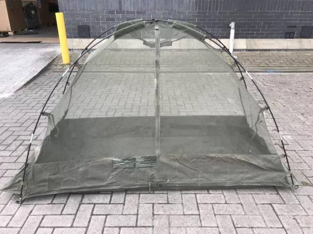 Authentique Armée Britannique Lit Monté Moustiquaire Tente Camping Vert N/ Neuf