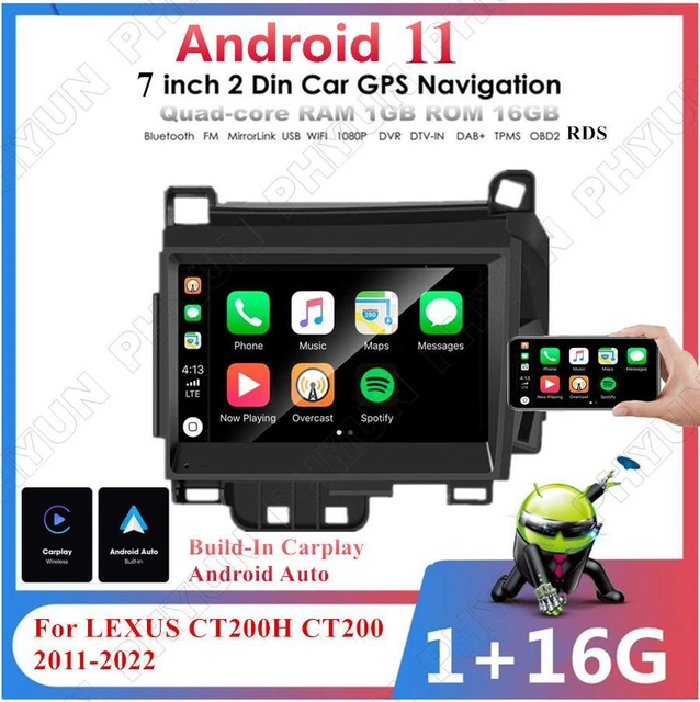 ANDROID 11 STEREO Radio GPS WiFi For LEXUS CT200H CT200 20112022 LHD w