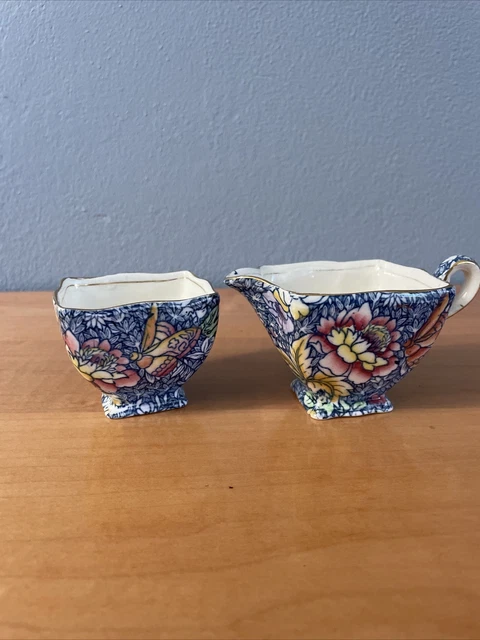 Royal Winton Chintz Sugar Bowl And Creamer Made In England