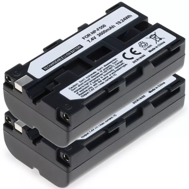 2x Batterie pour Sony NP-F730 NP-F930 NP-F550 NP-F530 NP-F330 NP-F950 2600mAh