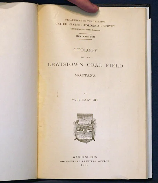 USGS LEWISTOWN & TULLOCK CREEK COAL FIELDS, MONTANA - Two HARD COVERS 1909 1923